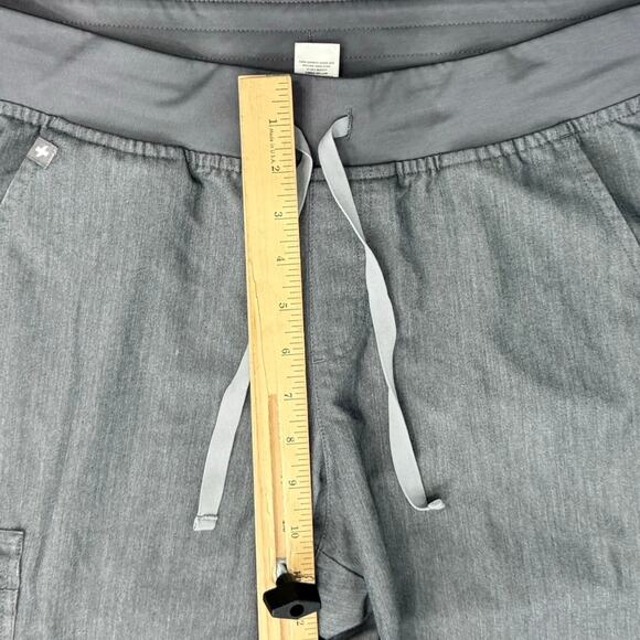 Figs Technical Collection Gray Zamora Jogger Scrub Pants Size L Drawstring Waist - Picture 3 of 11